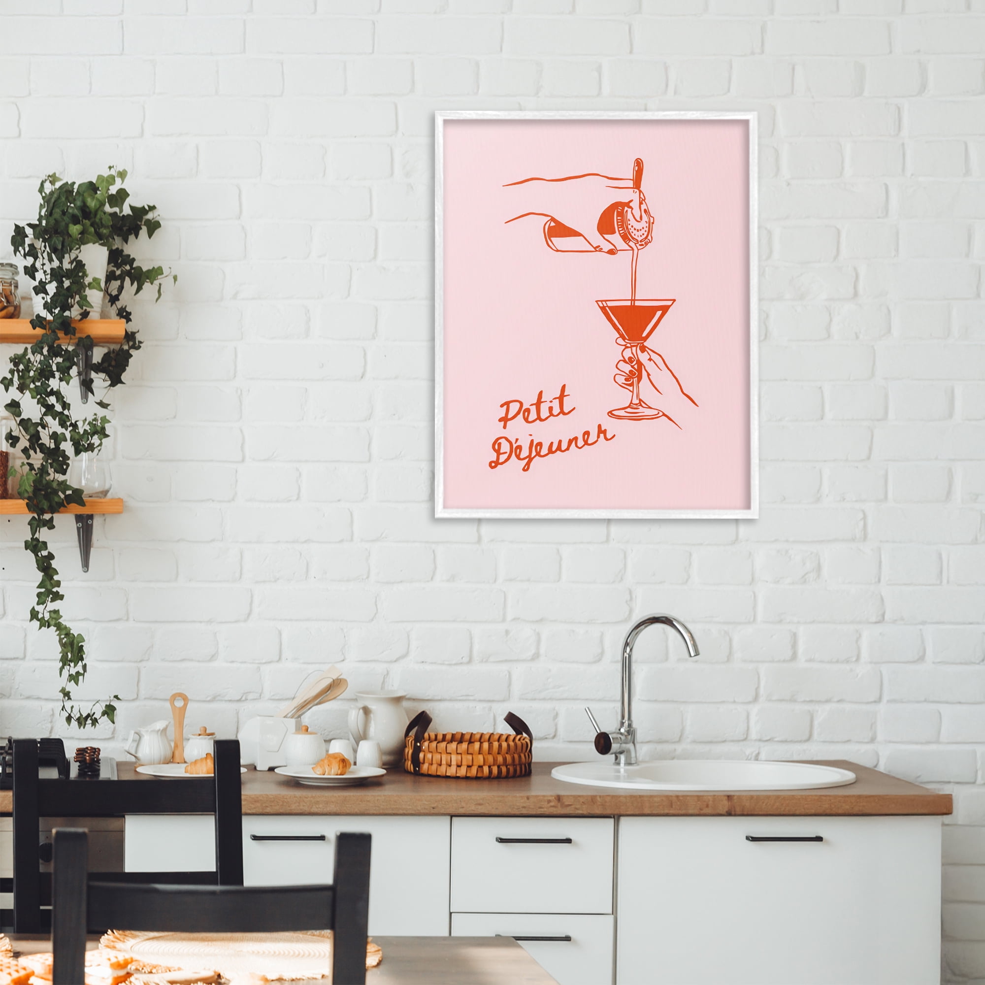 Stupell Industries Pouring Brunch Cocktail White Framed Giclee Art, design by The Prints Vibe
