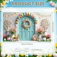 thumbnail image 2 of Cute Bunny Easter Banner Colorful Easter Eggs Spring Backdrop Spring Floral Garden Rabbit Display for Easter Party Spring Celebration Photo Backdrop, 2 of 9