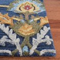 thumbnail image 3 of SAFAVIEH Blossom Lennon Floral Wool Runner Rug, Navy/Multi, 2'3" x 10', 3 of 7