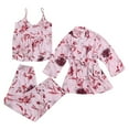 thumbnail image 1 of Fgnfyis Ensemble pour Femmes 3 Pcs à Manches Longues avec Shorts et Bretelles Tenue d'Intérieur Pyjama Ensembles de Pyjama pour Femmes Rose TG, 1 of 9