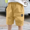 thumbnail image 2 of Gubotare Cargo Shorts for Baby Boys Toddler Boys Shorts Baby Summer Active Jogger Shorts 9 12 18 24 Months 3T 4T 5T (Yellow,Size 3-4 Years), 2 of 9
