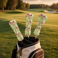 thumbnail image 5 of Yuyamidu Cute Cherry Golf Head Covers for Driver Fairway Woods and Hybrids Golf Ball Leather Golf Club Headcovers for Women, Green, 5 of 8