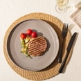 thumbnail image 4 of KINGSTONE 12 Piece Dinnerware Set, Solid Taupe Gloss Ceramic, Service for 4, Plates and Bowls Set, Dishwasher & Microwave Safe, 4 of 10