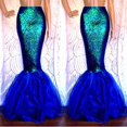 thumbnail image 4 of SUNSIOM Womens Adult Mermaid Tail Full Skirt Party Maxi Fancy Dress Cosplay Costume, 4 of 4