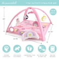 thumbnail image 3 of The Peanutshell Baby Girl Play Gym & 7-in-1 Play Mat - Playmat Baby Toys 0-6, 6-12 Months Tummy Time Mat with Hanging Toys, Soft Padded Mat for Newborns, Infants - Rainbow Paradise, 3 of 5