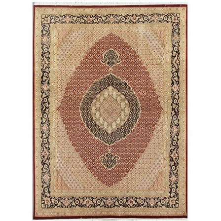 Pasargad Home MAHI 8X11 Baku Collection Hand-Knotted Lamb's Wool Area Rug- 8 ft. 0 in.  X 10 ft. 8 in.