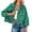 Green, variant on Jackets Womens Trendy Casual Solid Denim Turndown Long Sleeve Loose Button Hoodie Cropped Lightweight Fall Winter Womens Coat,Green,M