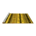 thumbnail image 2 of Ahgly Company Machine Washable Indoor Round Oriental Yellow Industrial Area Rugs, 7' Round, 2 of 4
