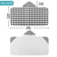 thumbnail image 4 of Yayeee Kids Hooded Towel with Hand Pockets Beach Soft Absorbent Bath Wrap 50 x 23.5 inch, Black and White Geometric, 4 of 5