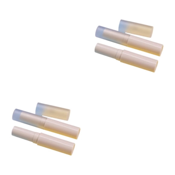 Vogacara 50x Tubos de bálsamo labial Amplia aplicación para hidratar labios Tubo de lápiz labial vacío Tubos de bálsamo labial vacíos de color crema 2Conjunto