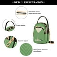thumbnail image 4 of FORMRS Crossbody Bag for Women Quilted Travel Shoulder Cell Phone Purse with Chain Strap Handbag, Green Lemon Juice, 4 of 7