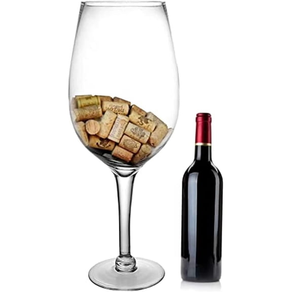 Giant Wine Glass - Oversized Goblet with Lead Free Premium Crystal Glass, Hand Blown, Classy Packaging, Ultra Clear and Thin Rim for Red/White Wine, Perfect for Special Occasions