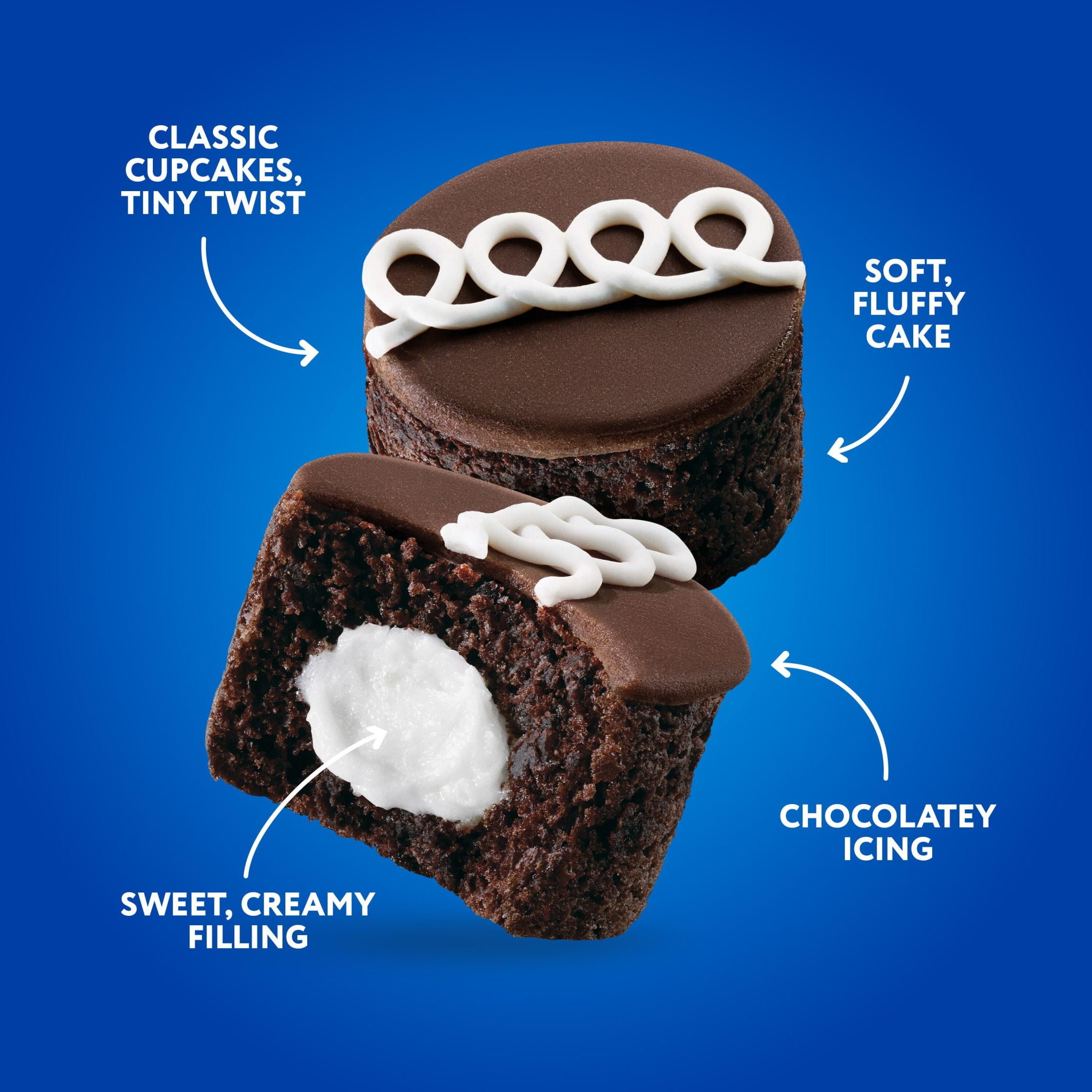 Hostess Cupcakes Minis, Chocolate Snack Cakes, 2.04 oz Pouch (3 Count)