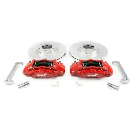 Alcon 350 x 34 mm Rotors 6-Piston Red Calipers Front Brake Upgrade Kit for Ford 2019 Plus Ranger & 2020 Plus Bronco