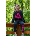 thumbnail image 3 of Barbie Little Girls French Terry Sweatshirt and Jogger Pants Set Little Kid to Big Kid, 3 of 5