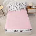 thumbnail image 4 of Homewish Black White Cow Print Cowgirl Boots Bow Print Zipper Twin Comforter Sets with Fitted Sheet and 2 Pillowcases,Country Style Zipper Bedding Set For Girls,Reversible,4-Piece, 4 of 7