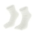 thumbnail image 3 of Unique Bargains 1 Pair Five Toe Socks Thickening Plush Socks for Women White, 3 of 6