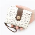 thumbnail image 2 of Cartera de gato kawaii para mujeres y niñas, con cremallera y tarjetero con hebilla y ranuras para tarjetas de identificación (marrón), 2 of 4