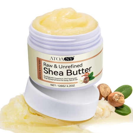 Pure Natural Organic Shea Body Cream – Unrefined Shea Butter, for Skin, Face, and Body | Natural Deep Moisturizing, for Men and Women, 3.4oz