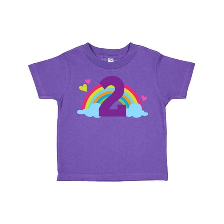 

Inktastic 2nd Birthday Rainbow Cute Girls Gift Toddler Toddler Girl T-Shirt