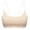 Beige, variant on Women's U Back Invisible Clear Strap Bras, Seamless, Wire Free Pushing Up Bra