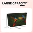 thumbnail image 4 of Picia Hybrid Parrot in the Forest Printed Leather Travel Toiletry Bag,Cosmetic Organizer, Makeup Travel Bag, Durable Travel Pouch, Compact Toiletry Bag, Travel Accessories, 4 of 6