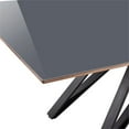 thumbnail image 5 of Bowery Hill Contemporary Glass/Metal/Wood Dining Table in Black, 5 of 10