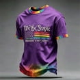thumbnail image 3 of Mens We The People Means Everyone American Flag Rainbow Pride T-Shirt Short Sleeve Casual Graphic Top for All Occasions, 3 of 5