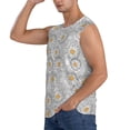 thumbnail image 3 of Fotbe Daisies Flowers Men's Camiseta sin Mangas Estampada para Hombres, Playera Casual para Gimnasio, Entrenamiento, Playa-Small, 3 of 7
