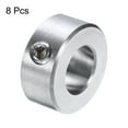 thumbnail image 3 of 8 Pack Set Screw Collars 1/2" Bore 304 Stainless Steel Shaft Collars, 1" OD, 7/16" Width Axle Collar Clamp, 3 of 5