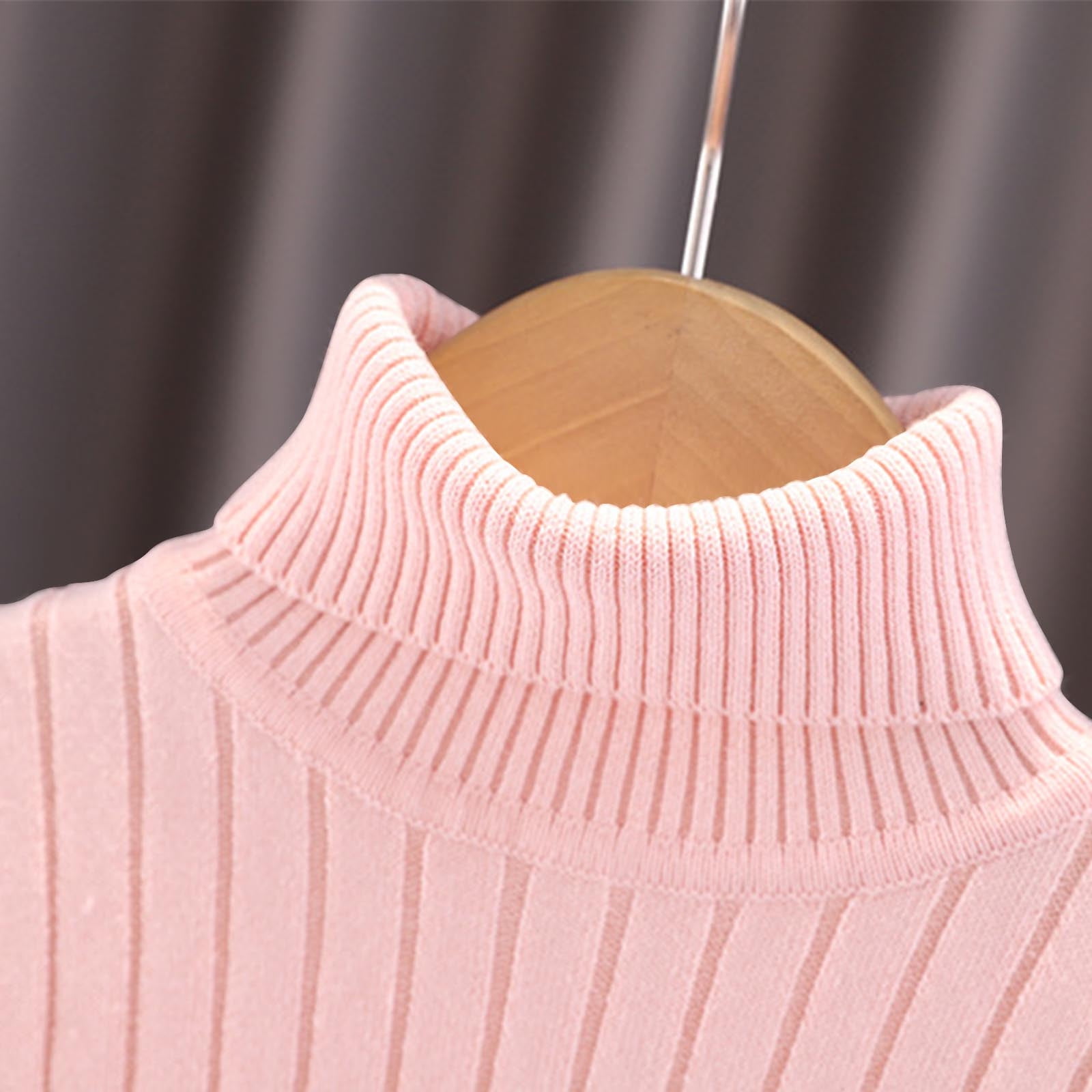 LFEOOST turtleneck 2Y Girls Turtleneck Sweater Kids Casual Long 