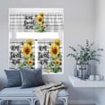 thumbnail image 6 of 3 Piece Kitchen Curtains and Valances Set Yellow Sunflower Cafe Curtains 36 Inch Length Bee Wooden Grain Country Farmhouse Valance & Tier Curtain for Living Room Bedroom Window 54"x18"+27"x36"*2, 6 of 6