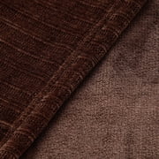 Mainstays Chenille Reverse to Plush Throw, Caffeine Brown, 50 in x 60 in