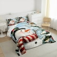 thumbnail image 3 of jejeloiu Christmas Snowmen Tree Queen Comforter Set,Happy Xmas Bedding Sets,Western Festival Bedding Comforter Set For Teens,Breathable Home Decor Reversible,3pcs, 3 of 8