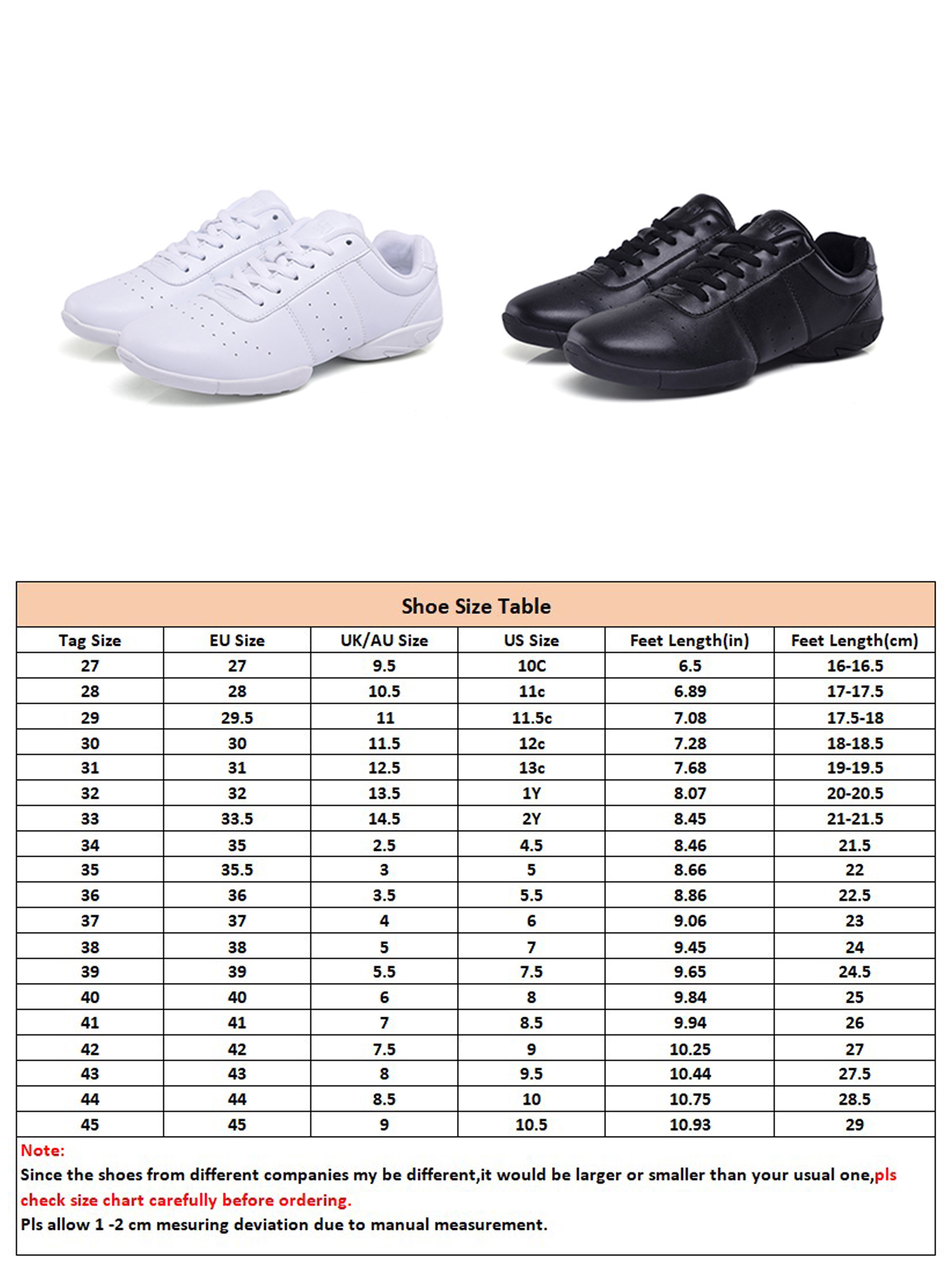 Cheer shoes size 6 deals