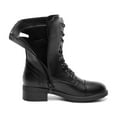 thumbnail image 2 of DREAM PAIRS Women's Combat Boots Lace-up Mid Calf Military Riding Boots with Chunky Heel, 2 of 4