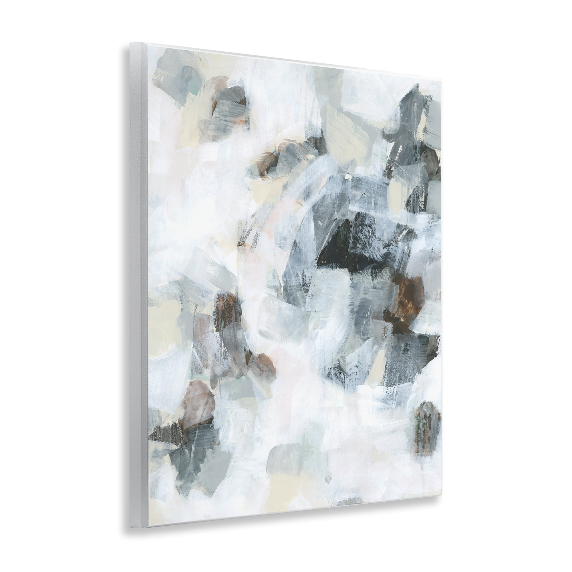Stupell Industries Soft Grey Composition Abstract Painting Unframed Art Print Wall Art, 11 x 14