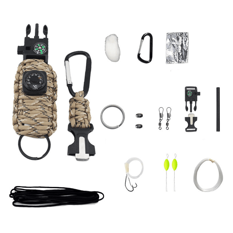 Paracord Grenade Tactical Emergency Survival Outdoor Fishing Camping  Bug-Out-Bag (Black) 