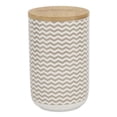 thumbnail image 1 of Design Imports CAMZ14114 Boîte à Friandises en Céramique, Chevron Pierre, 1 of 4