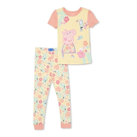 Cotton Tight Fit Pajamas, 2pc Set (Toddler Girls)