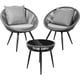 thumbnail image 1 of Sala Exterior Jardin Terraza 3pz Sillas Modernas Mesa Vidrio Gris Jardimex, 1 of 6