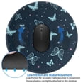 thumbnail image 4 of Disketp Beautiful Butterflies Small Mouse Pad 7.9x7.9 Inches,Washable Round Mousepad for Office Laptop Computer,Non-Slip Rubber Base Mouse Pads for Wireless Mouse, 4 of 8