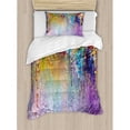thumbnail image 3 of Ambesonne Watercolor Flower Home Abstract Herbs Weeds Blossoms Ivy Back with Florets Shrubs Design Duvet Cover Set, 3 of 3