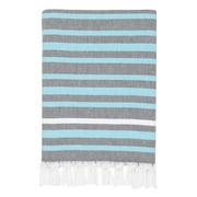 Linum Home 100% Turkish Cotton Elegant Stripe Pestemal Beach Towel