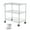 Black, variant on KFFKFF 3-Level Kitchen Cart, Wire Constructed Rolling Cart with a Load Capacity of 661LBS, Steel-Made Service Cart on Casters, Metal Storage Trolley Featuring 80mm Deep Basket, Curved Handle