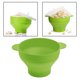 thumbnail image 4 of Tazón de palomitas de maíz plegable reutilizable de silicona fabricante de palomitas de maíz plegable de microondas con tapa - Green Verde perfecl Bol para hacer palomitas de maíz, 4 of 8