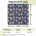 thumbnail image 2 of Dark Blue Mermaid Princess Pattern Square Fitted Tablecloth with Elastic Edge,Square Table Cover,Washable Elastic Table Cover for Home Kitchen Party Decor 36"x36", 2 of 6