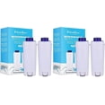 thumbnail image 1 of PrimaPure Paquete de 4 Filtros de Agua de Repuesto para Cafeteras Espresso de las Series DeLonghi DLSC002, SER3017, 5513292811, ESAM, ECAM y ETAM., 1 of 6