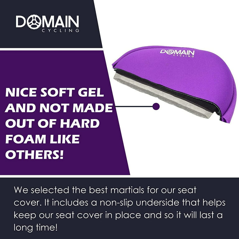 Domain Cycling Adult Gel Bike Seat Cushion - Purple