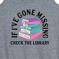 thumbnail image 3 of Instant Message - If I Go Missing Check The Library - Women's Racerback Tank Top, 3 of 6
